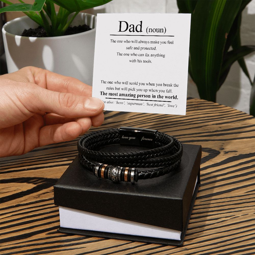 Dad ( Noun ) - Love you forever Bracelet