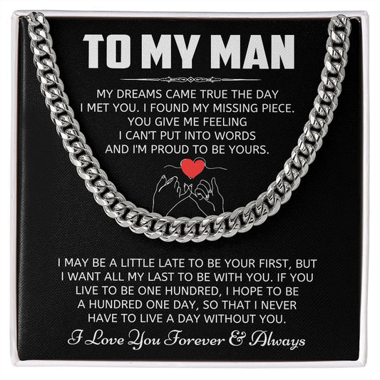 To my man - I'm proud to be yours